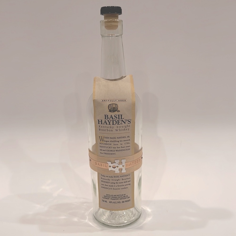 Basil Hayden's Kentucky Straight Bourbon Whisky 750 ML EMPTY Bottle